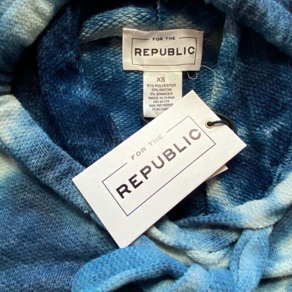 FOR THE REPUBLIC Junior XS TIE DYE HOODIE - Picture 4 of 7